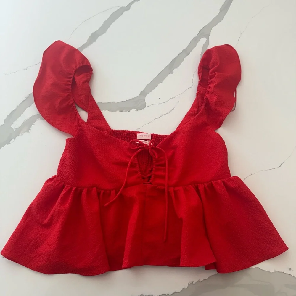 NWOT Urban Outfitters Sierra Keyhole Babydoll Blouse - Picture 3 of 7